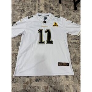 Nike Dallas Cowboys Micah Parsons 11 On Field Jersey White Gold Mens XXL
